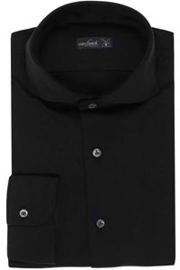 van Laack Meisterwerk Tailor Fit Jersey shirt zwart, Effen