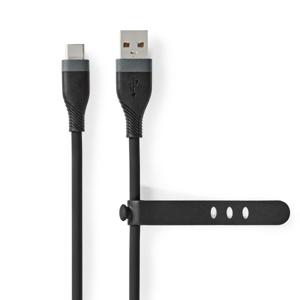 USB-Kabel | USB 2.0 | USB-A Male | USB-C© Male | 15 W | 480 Mbps | Vernikkeld | 1.50 m | Rond | Si