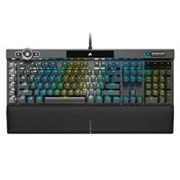 CORSAIR K100 RGB Mechanisch Gaming Toetsenbord (Cherry mx Speed switches, Double-Shot PBT Keycaps, AXON hyperprocessing technologie, 44-Zone RGB LightEdge, Per toets instelbare RGB-verlichting)