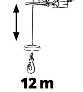 Einhell 2255130 Elektrische kabeltakel Draagkracht (met keerschijf) 250 kg Draagkracht (zonder keerschijf) 125 kg