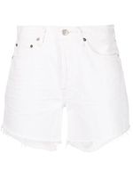 AGOLDE Parker high-waisted denim shorts - Blanc