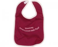 Schnizler slabbetje Vorsicht Papa! junior katoen rood onesize