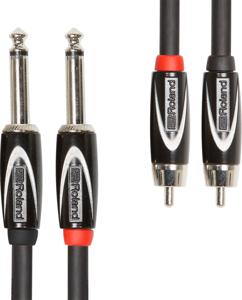 Roland RCC-3-2R28 audio kabel 1 m 2 x 6.35mm 2 x RCA Zwart