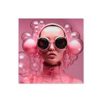 Home ESPRIT Afbeelding roze bedrukt 120 x 4 x 120 cm