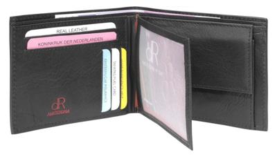 dR Amsterdam Waxi Billfold 10CC black Heren portemonnee dR Amsterdam Waxi Billfold 10CC black Heren portemonnee