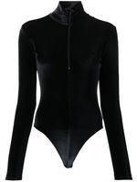 Filippa K body en velours à fermeture zippée - Noir