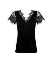 Lise Charmel Kleding Plaisir Caresse luxe V-hals T-shirt k/mouw ANJ9110