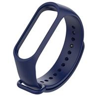 By Qubix - Compatible met Xiaomi Mi band 3/4 / 5/6 / 7 bandje OneColor - Navy blauw - Compatible Xiaomi bandje