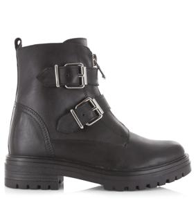 POELMAN Poelman - LPMONK-69POE Zwart Leer Biker boots Dames