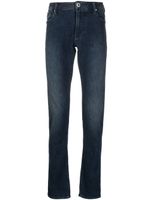 Emporio Armani jean skinny à taille basse - Bleu