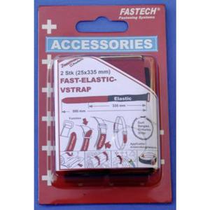 FASTECH® 924-330C Klittenband Met riem Haak- en lusdeel (l x b) 335 mm x 25 mm Zwart, Rood 2 stuk(s)