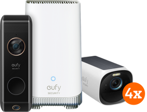 EufyCam 3 4-Pack + Video Doorbell Dual 2 Pro