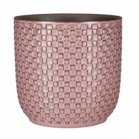 Mica Decorations Plantenpot - keramiek - roze - 19 x 17 cm   - - thumbnail