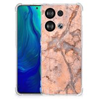 OPPO Reno8 Anti-Shock Hoesje Marmer Oranje - thumbnail