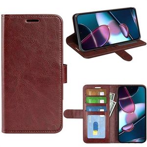 Motorola Edge 30 Wallet Case met Magnetische Sluiting - Bruin