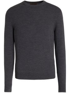 Zegna pull en laine à col rond - Gris