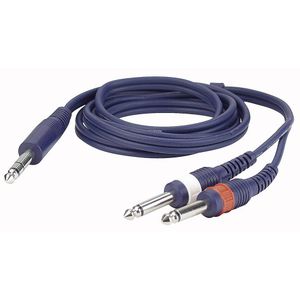 DAP FL34 verloopkabel 1x stereo jack naar 2x mono jack 150cm