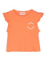 Bobo Choses t-shirt volanté à logo imprimé - Orange