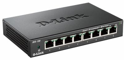 D-Link DES-108 Netwerk switch 8 poorten 100 MBit/s D-Link DES-108 Netwerk switch 8 poorten 100 MBit/s