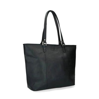 Sacha leren shopper zwart