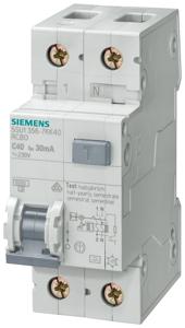 Siemens 5SU13566KK10 Aardlekschakelaar/zekeringautomaat 2-polig 10 A 0.03 A 230 V