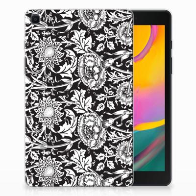 Samsung Galaxy Tab A 8.0 (2019) Siliconen Hoesje Black Flowers