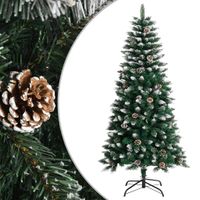 Kunstkerstboom met standaard 120 cm PVC groen - thumbnail