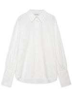 ANINE BING chemise en coton à logo brodé - Blanc - thumbnail