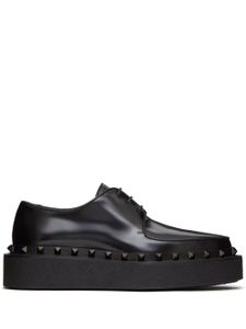 Valentino Garavani derbies M-Way Rockstud en cuir - Noir