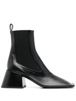 Jil Sander bottines à bout carré 65 - Noir