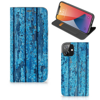 iPhone 12 | iPhone 12 Pro Book Wallet Case Wood Blue - thumbnail