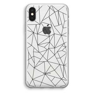 Geometrische lijnen zwart: iPhone XS Transparant Hoesje