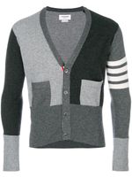 Thom Browne fitted waist v-neck cardigan - Gris