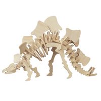 Houten 3D puzzel stegosaurus dinosaurus 23 cm   -