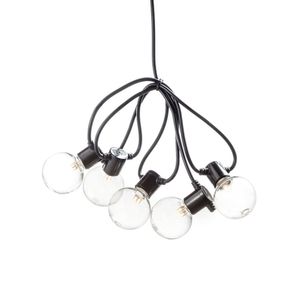 Konstsmide 2373-800 Party-lichtketting Buiten werkt op batterijen Aantal lampen 30 LED Barnsteen Verlichte lengte: 2.25 m