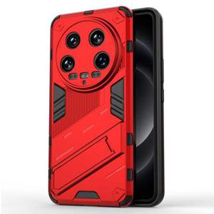 Xiaomi 14 Ultra Armor Hybride Hoesje met Standaard - Rood