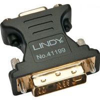 Lindy 41199 VGA DVI-I Zwart, Goud kabeladapter/verloopstukje