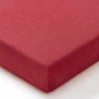 Biojersey hoeslaken, bordeaux 180 x 200 cm
