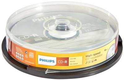 Philips CR7D5NB10/00 CD-R Blanks 80 min 52x 700MB 10 spindels