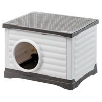 Ferplast - Honden en Kattenkennel Outdoor - Konijnenhok - Stevig gerecycled kunststof - PETVILLA 60, 54 x 43 x h 38,5 cm