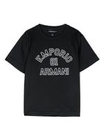 Emporio Armani Kids t-shirt à logo imprimé - Noir - thumbnail