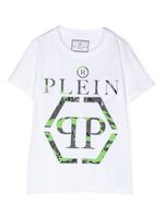 Philipp Plein Junior t-shirt à logo imprimé - Blanc