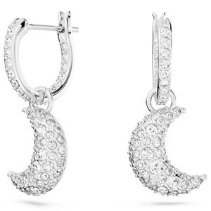 Swarovski 5666157 Oorhangers Luna zilverkleurig-wit 2,5 x 1,1 cm