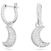 Swarovski 5666157 Oorhangers Luna zilverkleurig-wit 2,5 x 1,1 cm - thumbnail