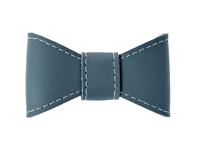 Sazzz vlinderstrik glamper classic leer lichtblauw L voor halsband 3 cm