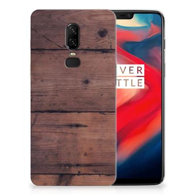 OnePlus 6 Bumper Hoesje Old Wood