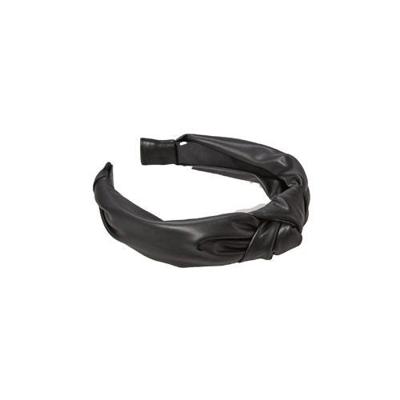 WE Fashion imitatieleren haarband zwart