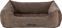 Trixie Hondenbed Vital Lennox, chenille, vierkant, orthopedisch hondenkussen in bruin, 100 x 70 cm, gezellige hondenmand met visco-elastisch schuim voor geheugeneffect - 371307