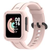 By Qubix - Siliconen sportband met case - Roze - Xiaomi Redmi Watch 2 (Lite)