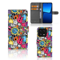 Xiaomi 13 Pro Wallet Case met Pasjes Punk Rock - thumbnail